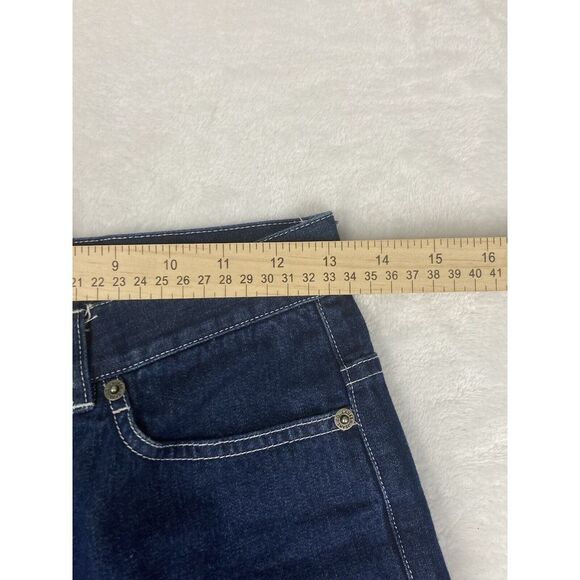 Lauren Jeans Co. Premium Womens Jeans Mid Rise Blue Dark Wash‎ Denim Size 2P - Picture 6 of 16